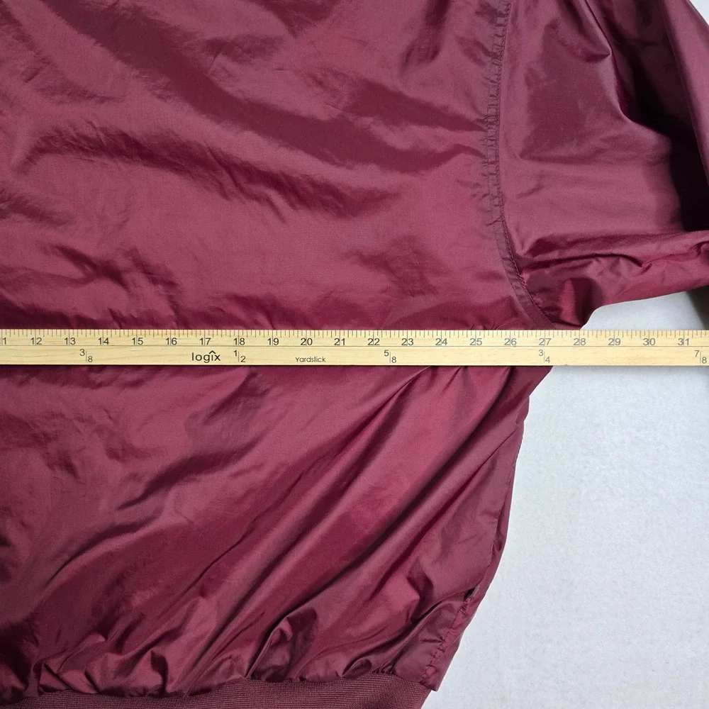 Sport Tek Port Authority Burgundy YUENGLING VNeck Pullover Windbreaker Jacket XL